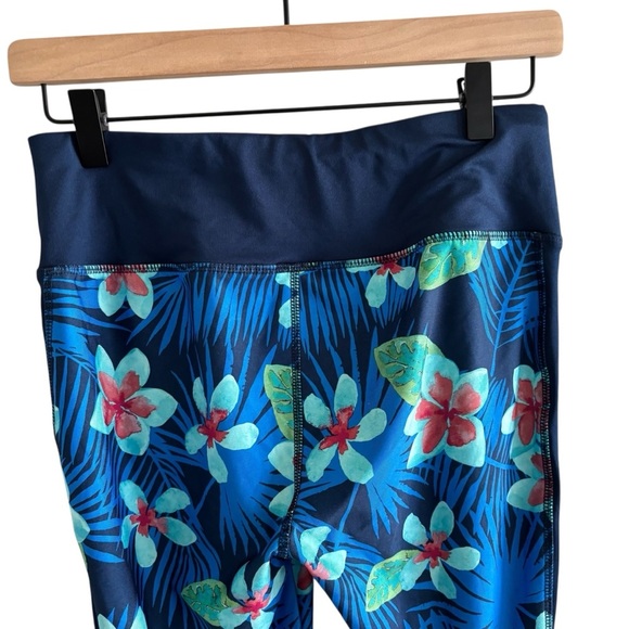 Athletic Works Floral Tropical Print Leggings Exercise Gym Size Medium 8-10 - Picture 7 of 14